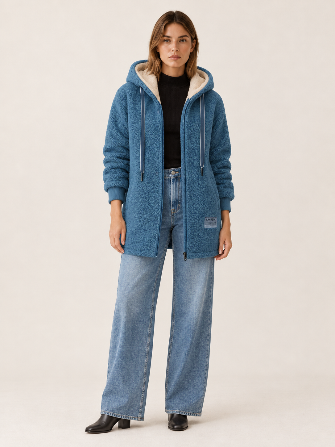 Serenity | Women's Hooded Sherpa Jacket Winter