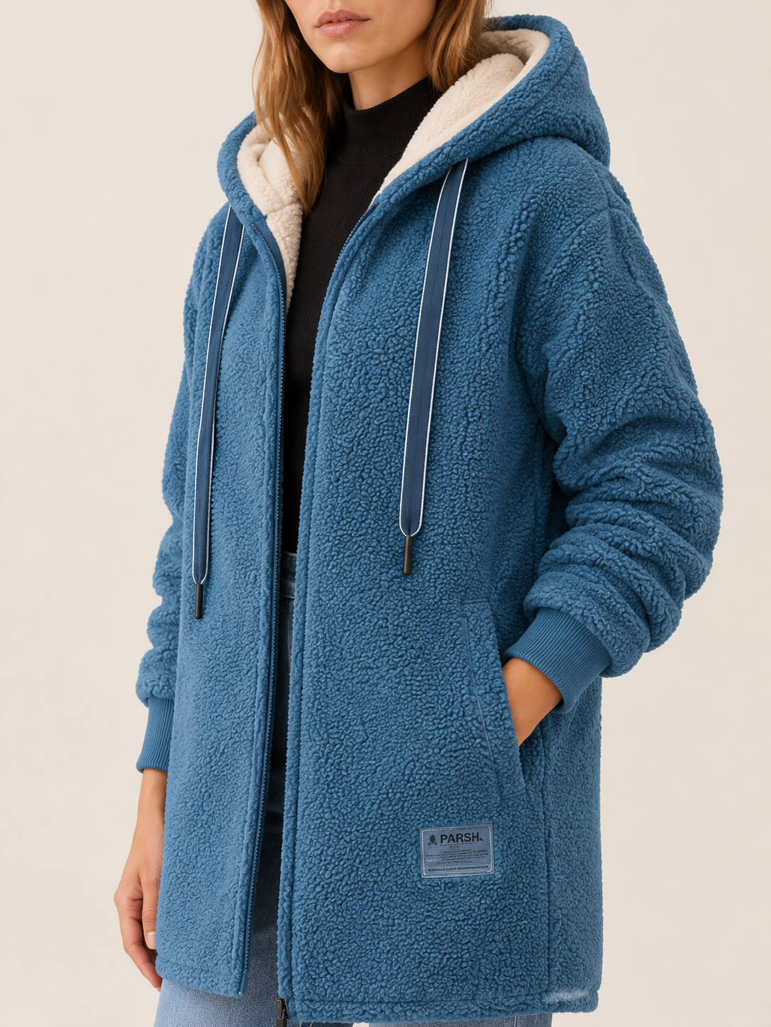 Serenity | Women's Hooded Sherpa Jacket Winter