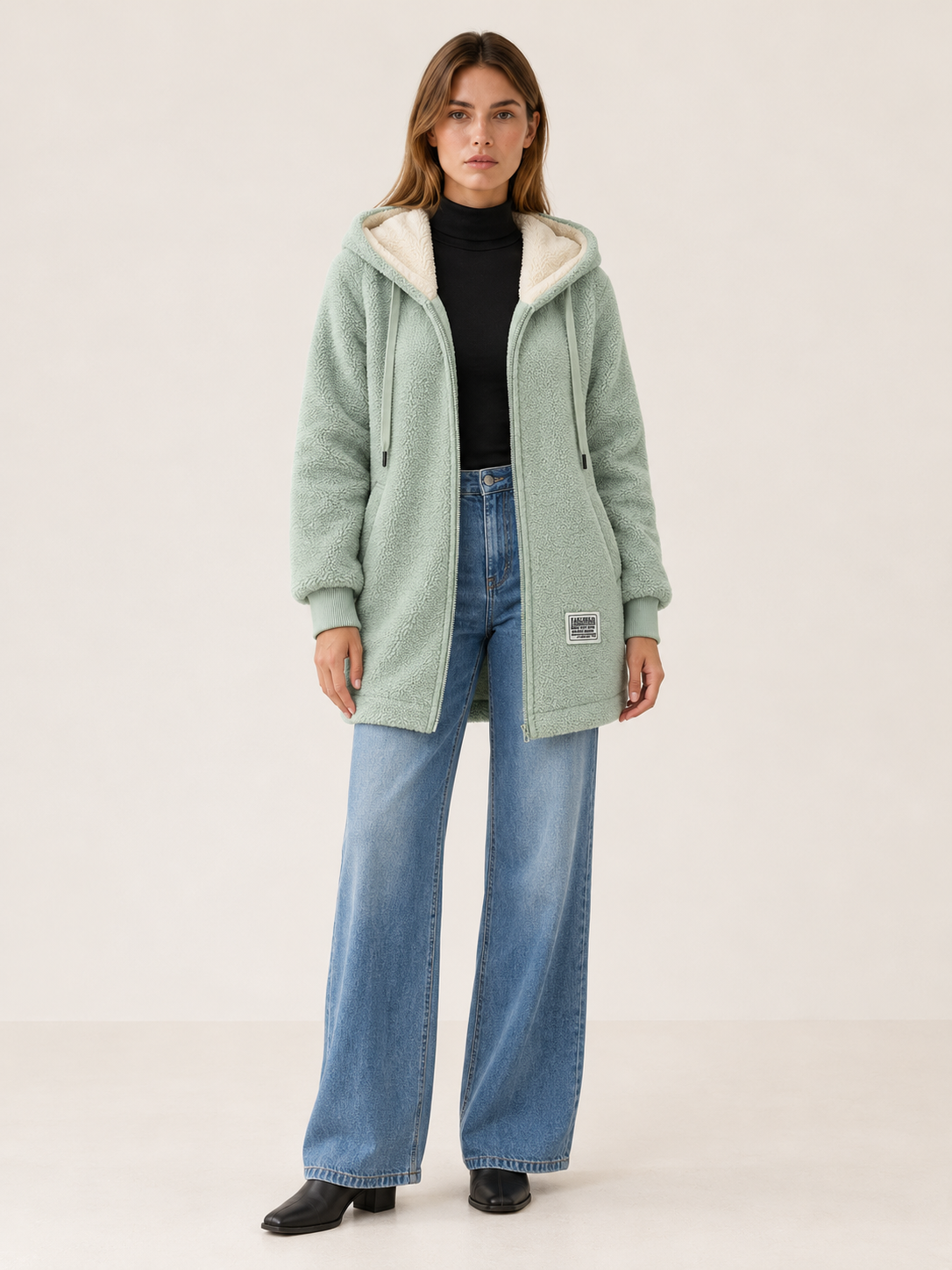 Serenity | Women's Hooded Sherpa Jacket Winter