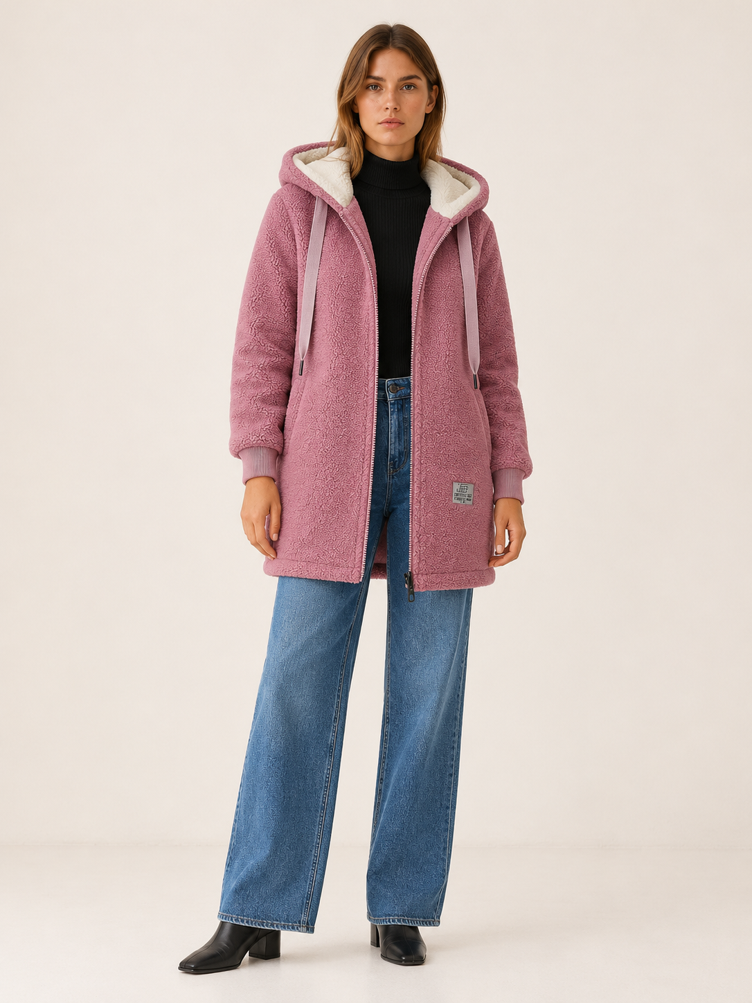 Serenity | Women's Hooded Sherpa Jacket Winter