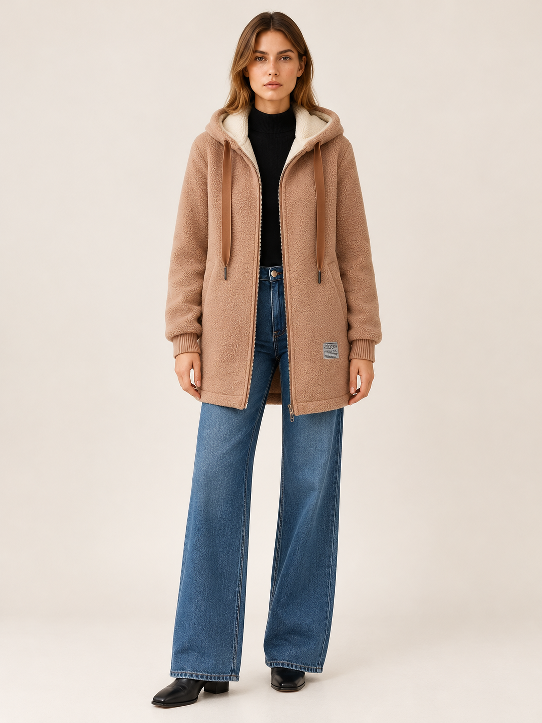 Serenity | Women's Hooded Sherpa Jacket Winter