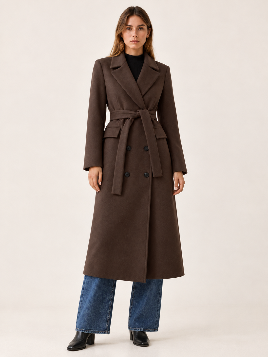 Skyler | Women's Belted Long Coat Winter