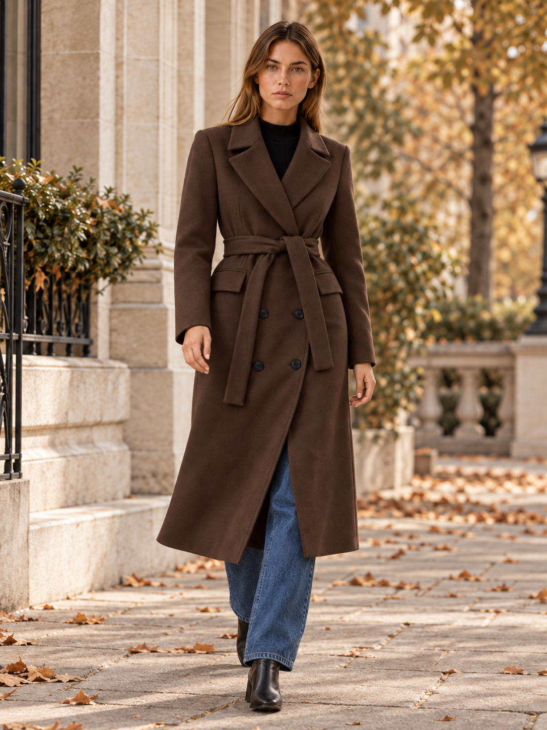 Skyler | Women's Belted Long Coat Winter