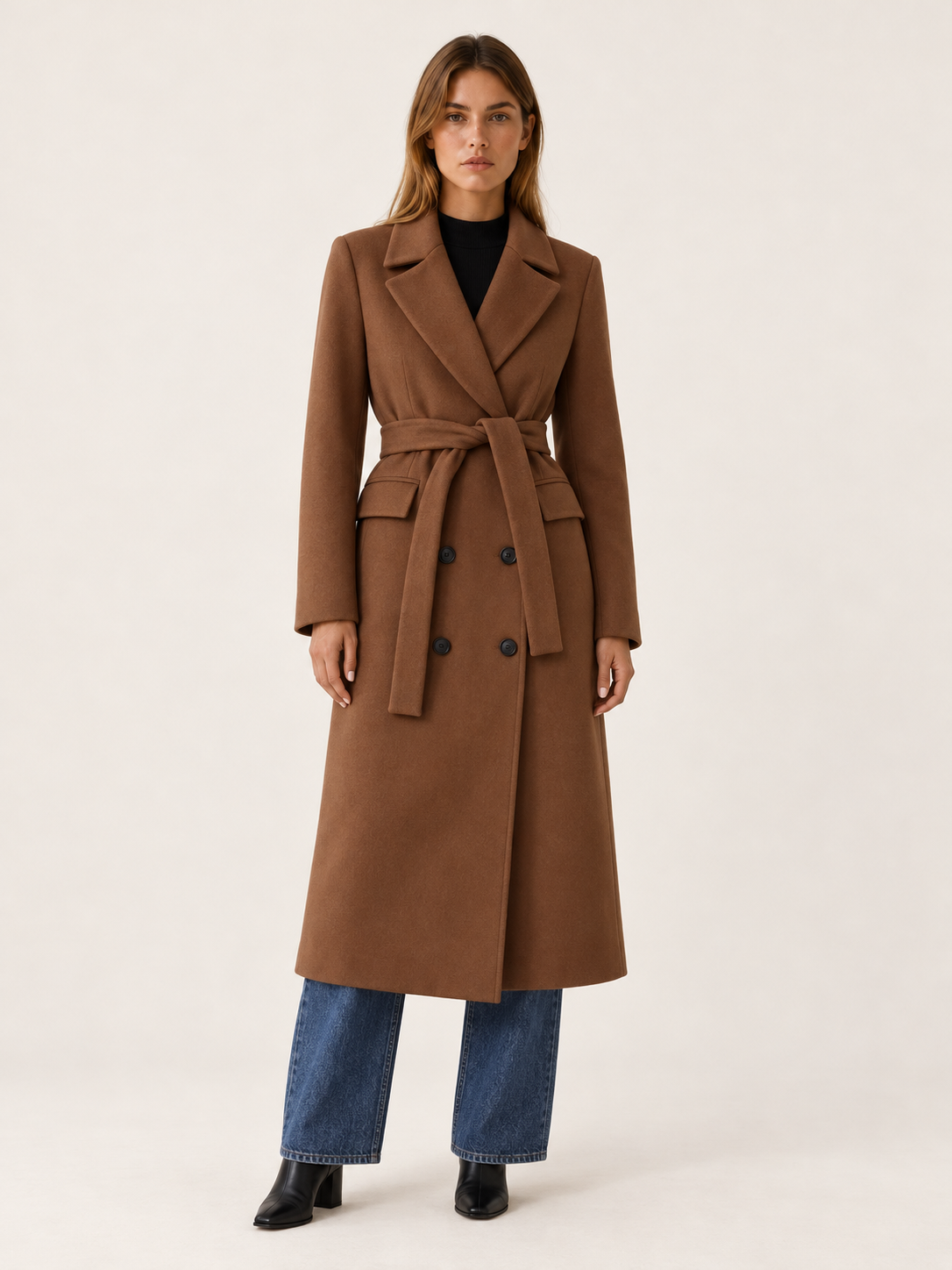 Skyler | Women's Belted Long Coat Winter