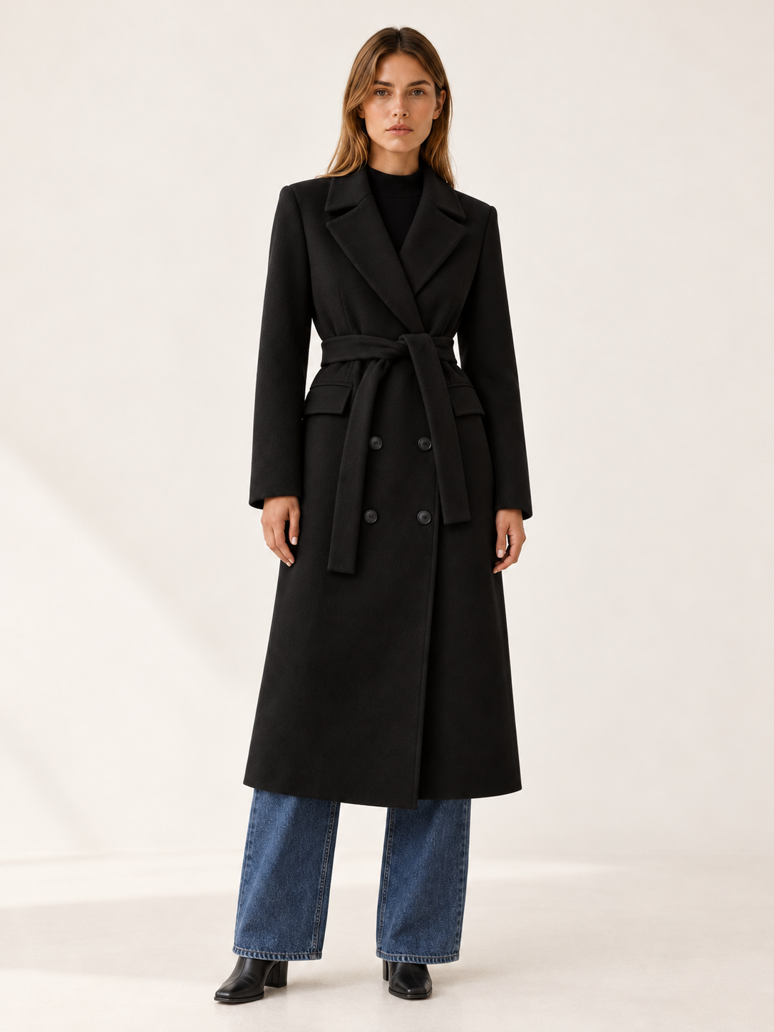 Skyler | Women's Belted Long Coat Winter