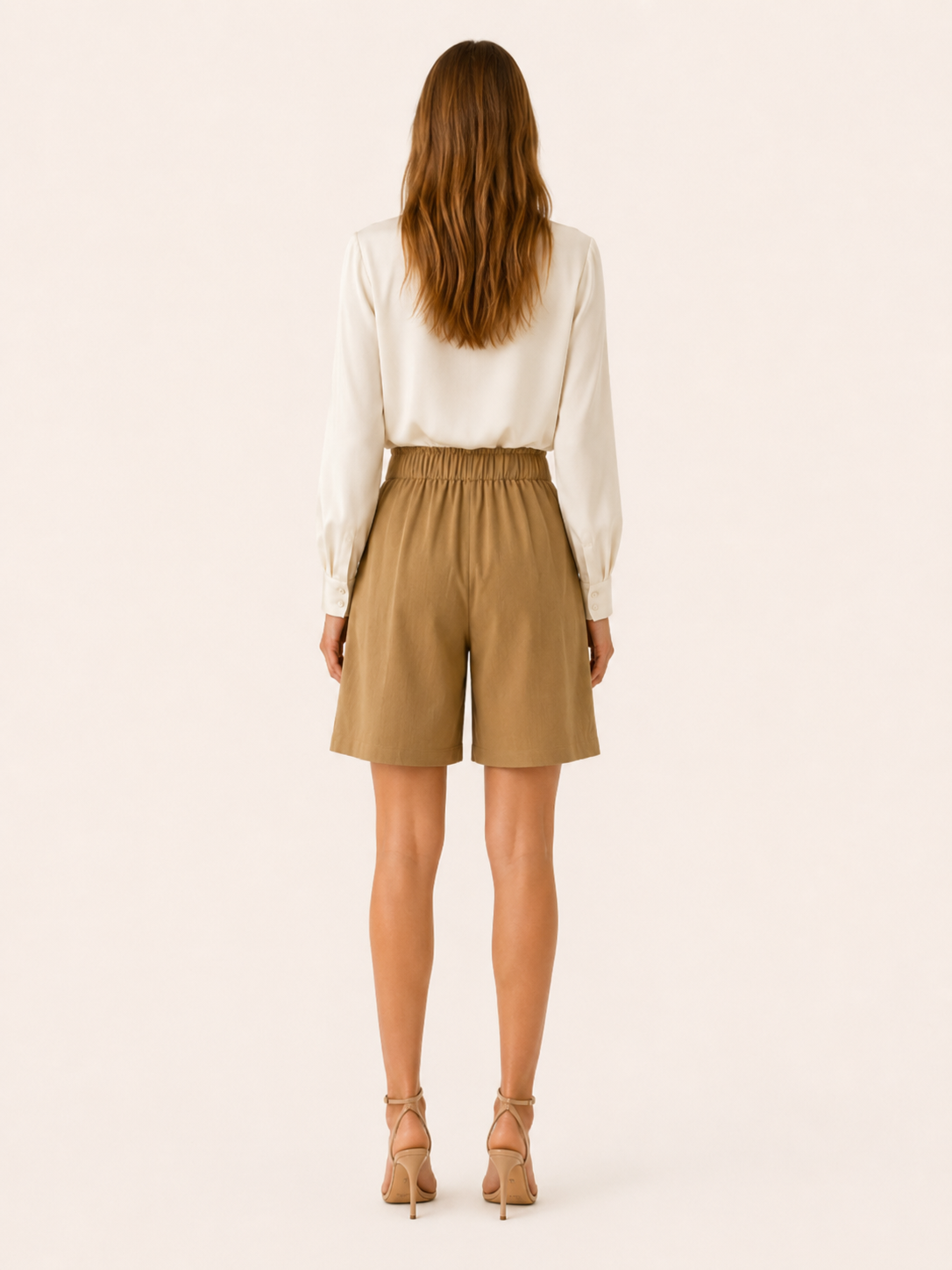Sonnet | High Waist Pleated Shorts with Wide Leg Tailored Fit