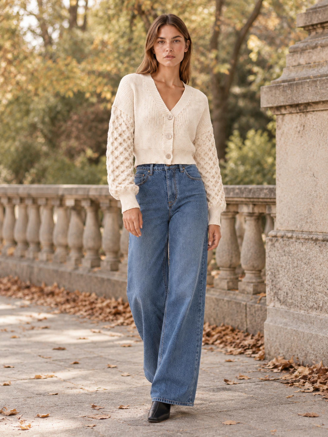 Sophronia | Cropped Cardigan with Button Front