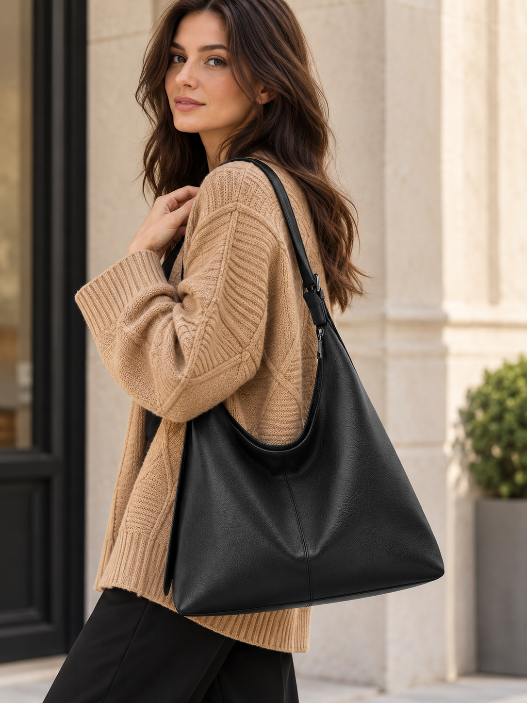 Summer | Women's Slouchy Faux Leather Hobo Bag Fall