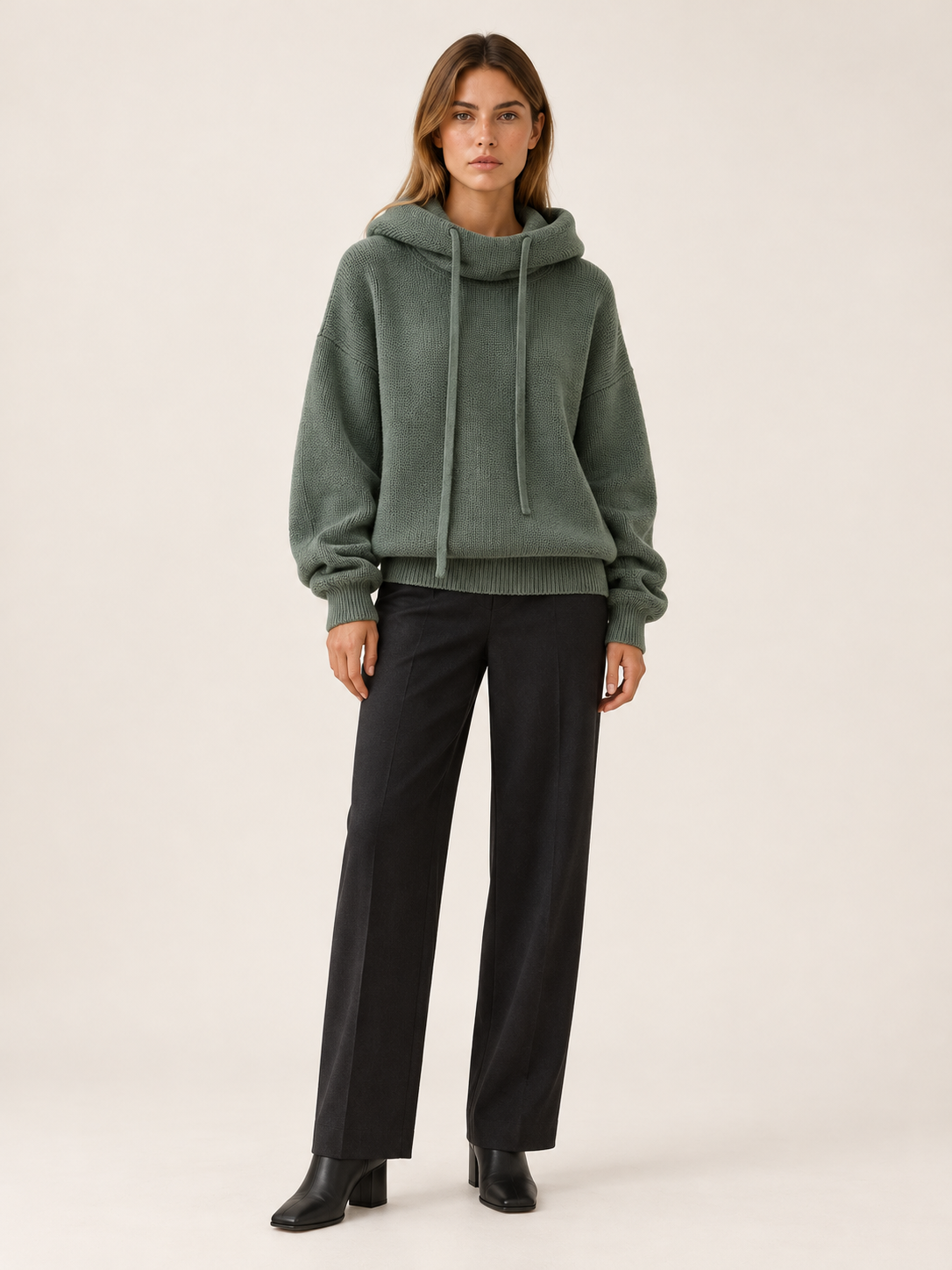 Sunny | Women's Oversized Knit Hoodie Fall