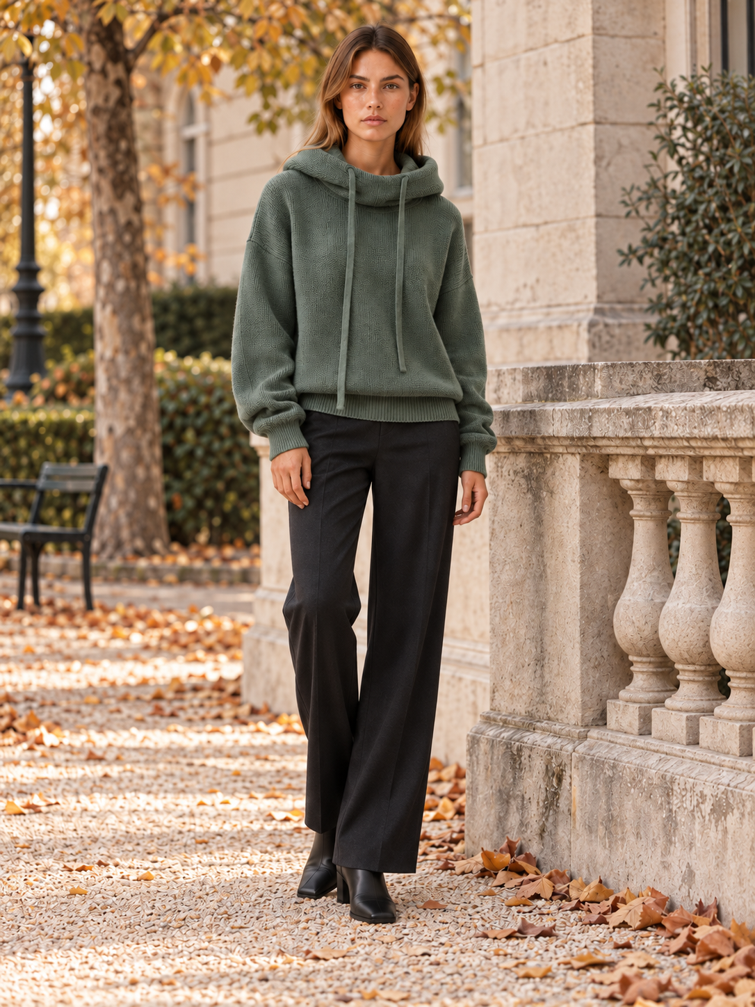 Sunny | Women's Oversized Knit Hoodie Fall
