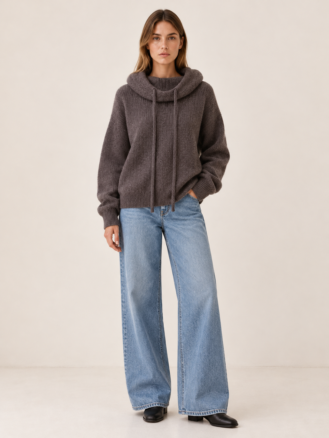 Sunny | Women's Oversized Knit Hoodie Fall