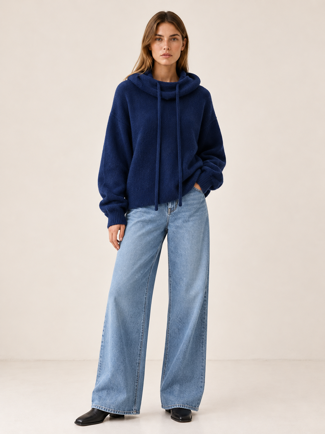 Sunny | Women's Oversized Knit Hoodie Fall