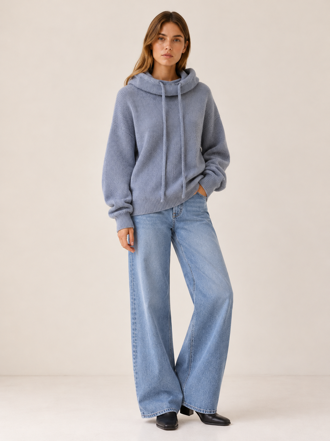Sunny | Women's Oversized Knit Hoodie Fall