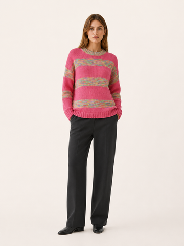 Sybella | Striped Sweater with Round Neck and Relaxed Fit