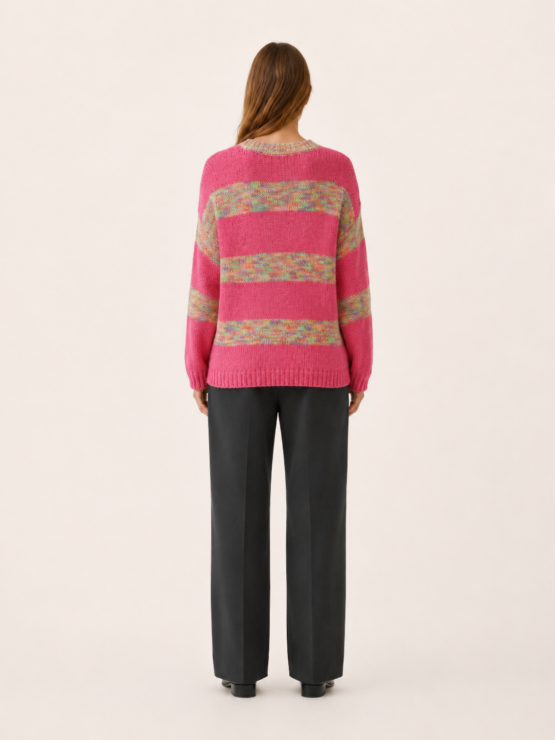Sybella | Striped Sweater with Round Neck and Relaxed Fit