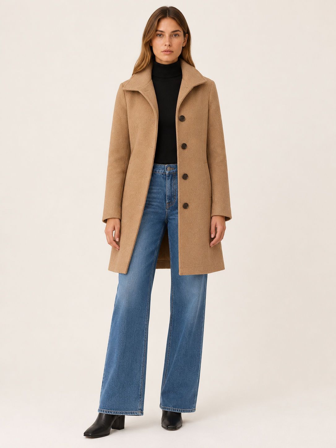 Sylvia | Women's Single-Breasted Wool Blend Coat Winter