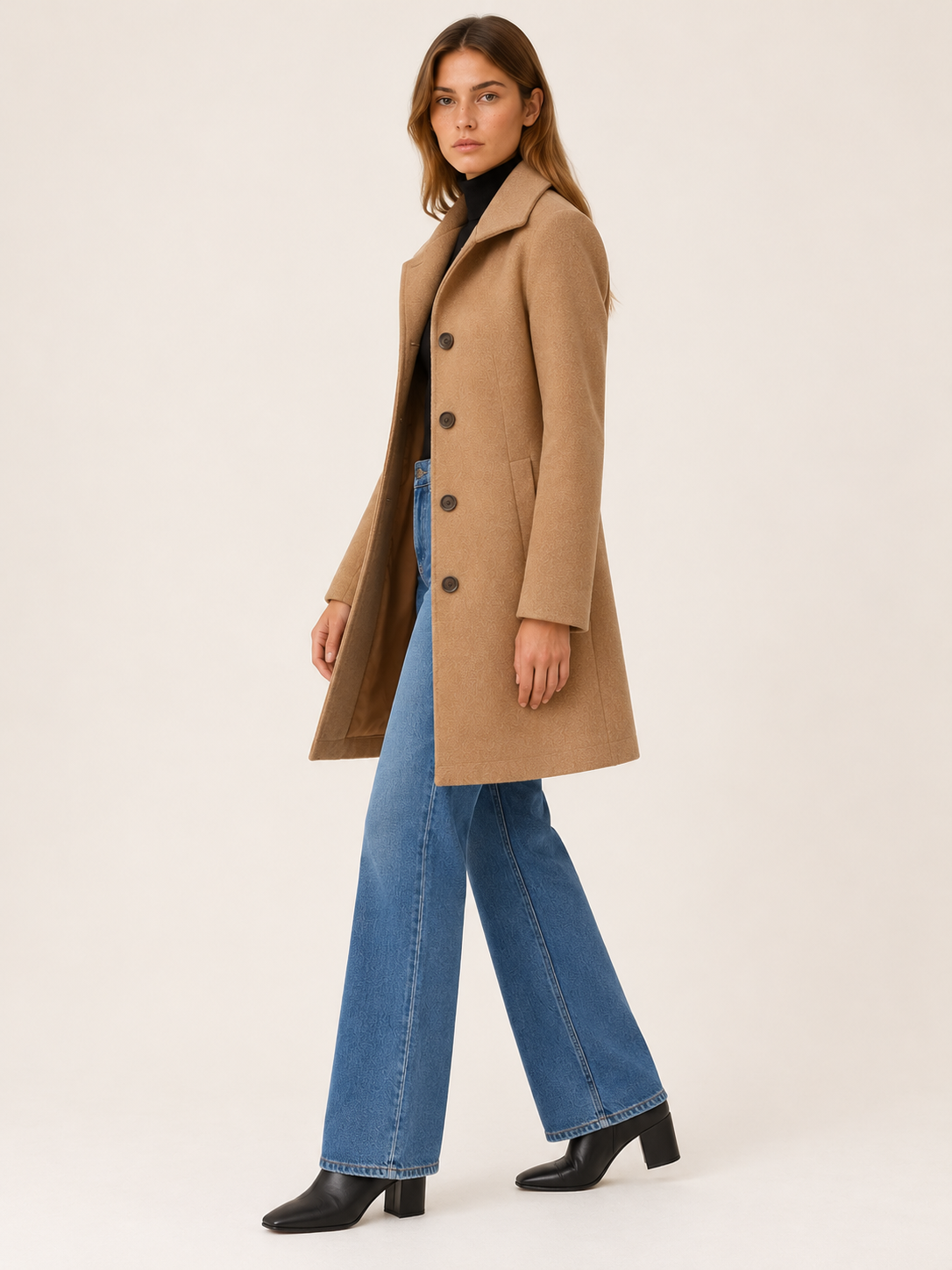 Sylvia | Women's Single-Breasted Wool Blend Coat Winter