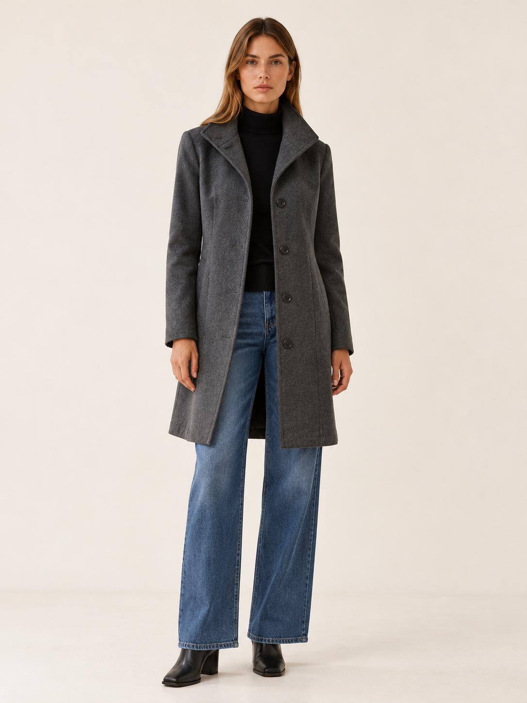 Sylvia | Women's Single-Breasted Wool Blend Coat Winter