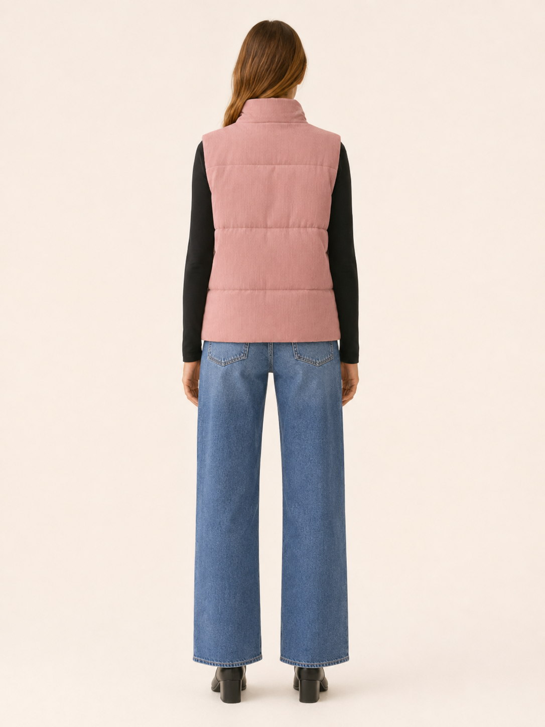 Talia | Women's Puffer Vest with Stand Collar and Zip Front