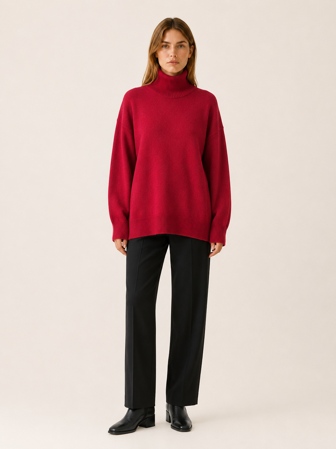 Talyssa | Turtleneck Sweater with Relaxed Fit and Long Sleeves
