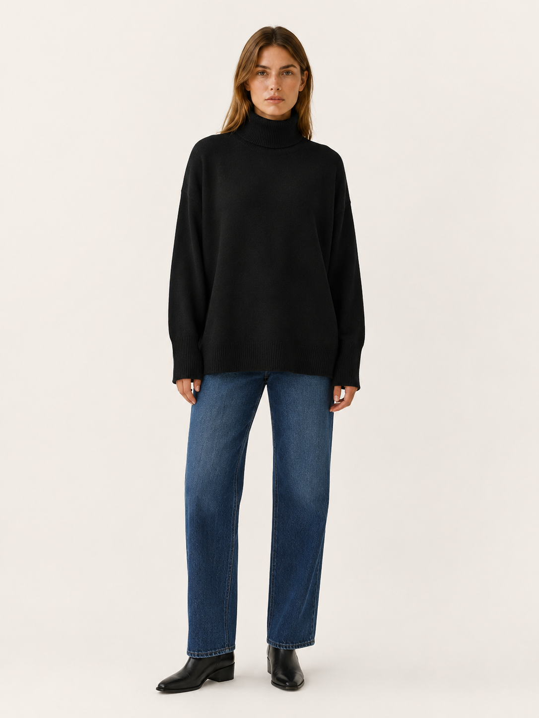 Talyssa | Turtleneck Sweater with Relaxed Fit and Long Sleeves