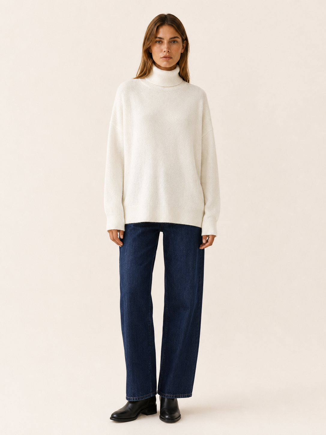 Talyssa | Turtleneck Sweater with Relaxed Fit and Long Sleeves