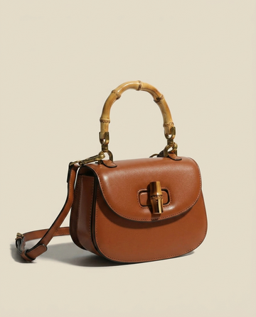 Tamsin | Top Handle Bag with Bamboo Detail