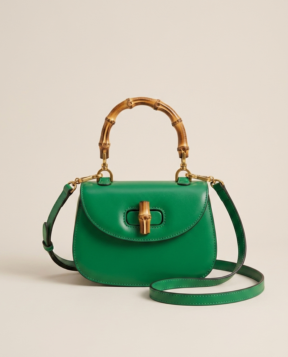 Tamsin | Top Handle Bag with Bamboo Detail