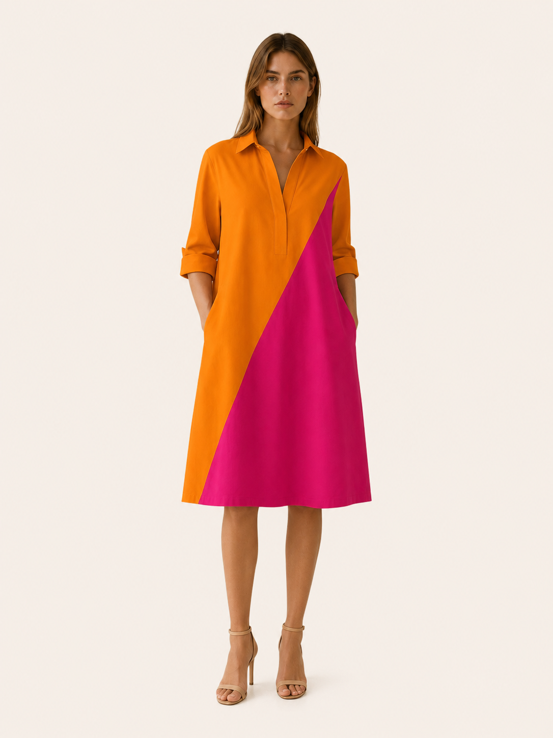 Tinsley | Midi Dress with Draped Panel Occasion Dress