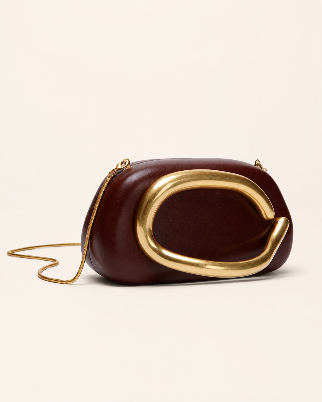 Vanya | Sculptural Clutch Bag with Chain Strap