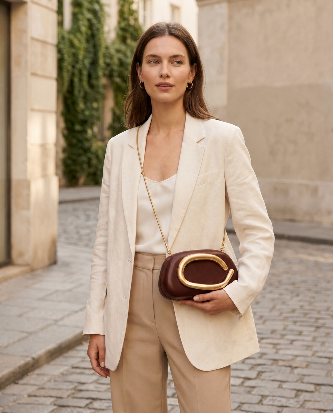 Vanya | Sculptural Clutch Bag with Chain Strap