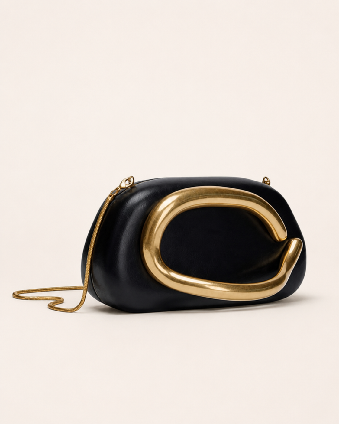 Vanya | Sculptural Clutch Bag with Chain Strap