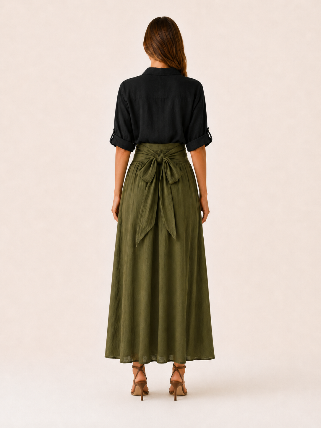 Varelyn | Co-ord Set with Maxi Skirt Tie Waist Detail