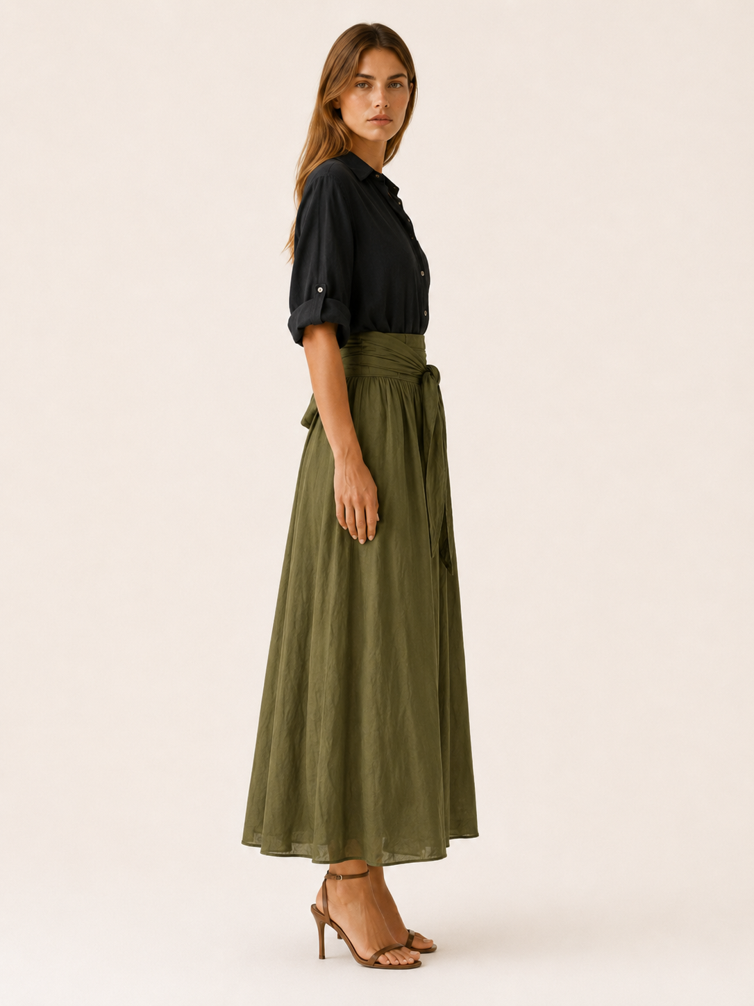 Varelyn | Co-ord Set with Maxi Skirt Tie Waist Detail