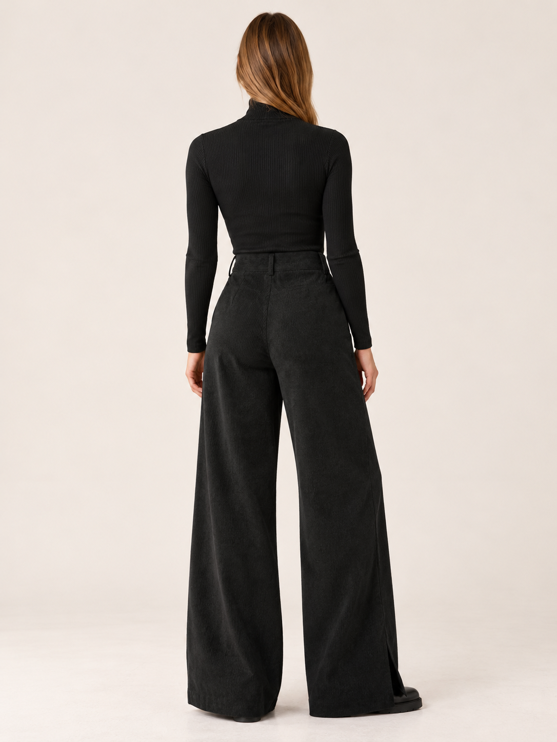 Violetta | Women's Pleated Corduroy Wide Leg Pants Fall Work