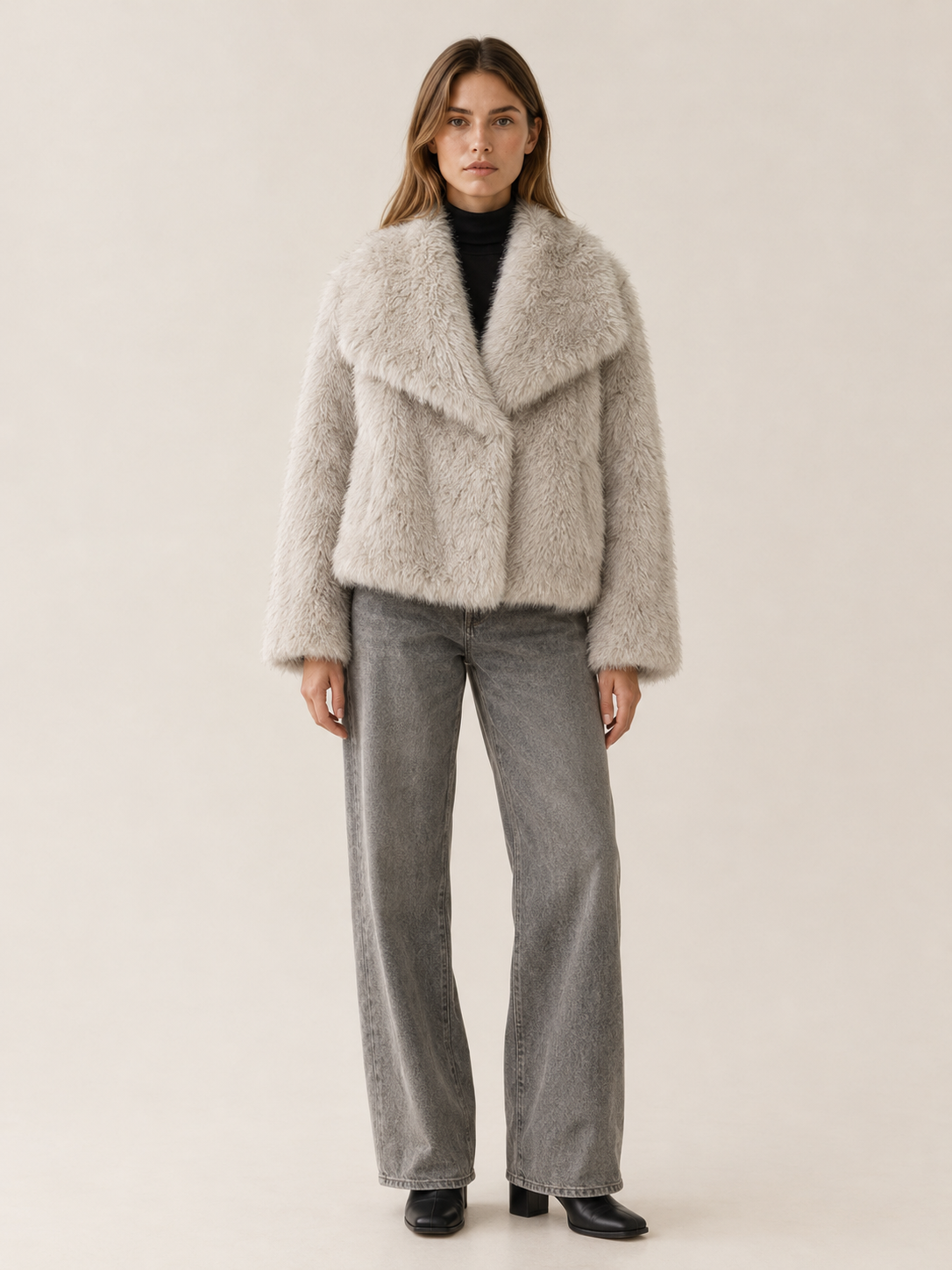 Viviana | Women's Oversized Faux Fur Jacket Winter Evening