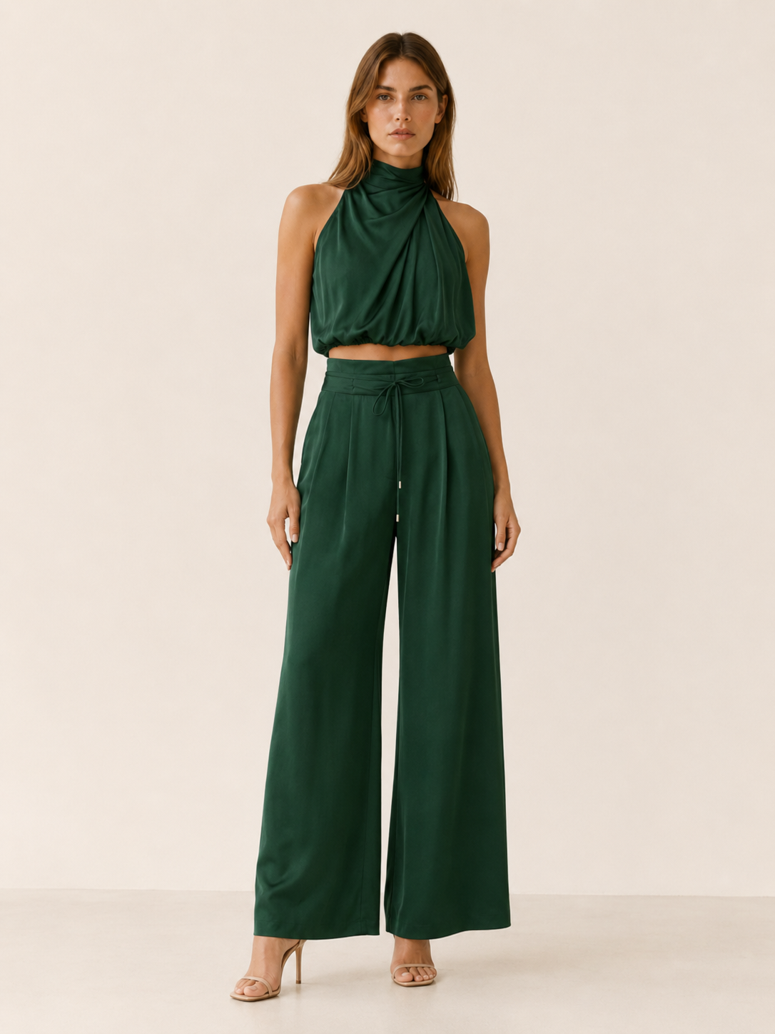 Vianne | Wide Leg Pants Set with Sleeveless Top
