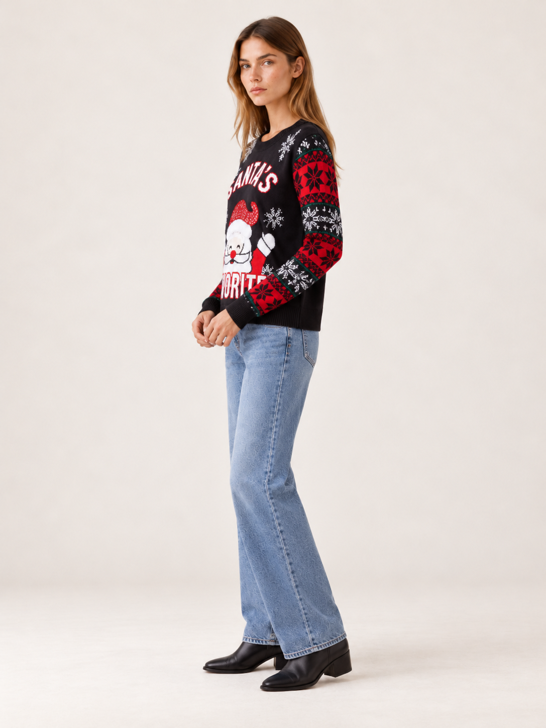 Willa | Women's Santa Knit Christmas Sweater Winter Holiday Party