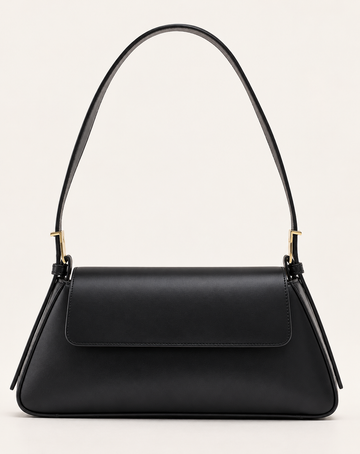 Wrenley | Women's Flap Faux Leather Baguette Bag