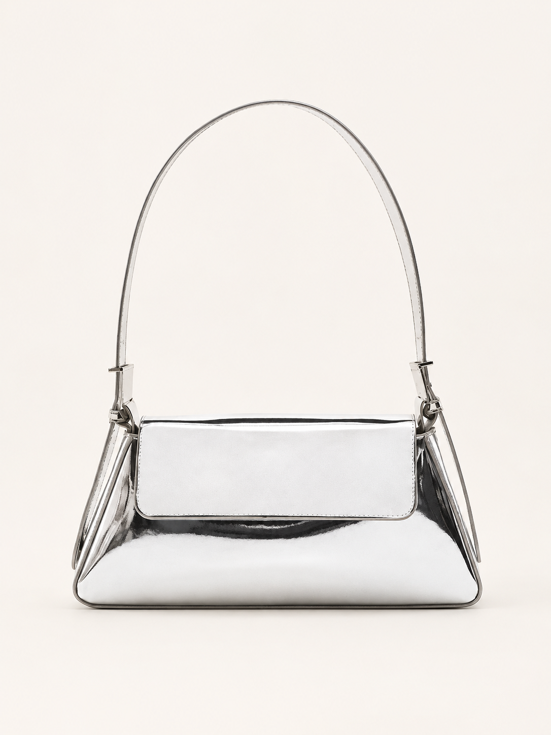 Wrenley | Women's Flap Faux Leather Baguette Bag