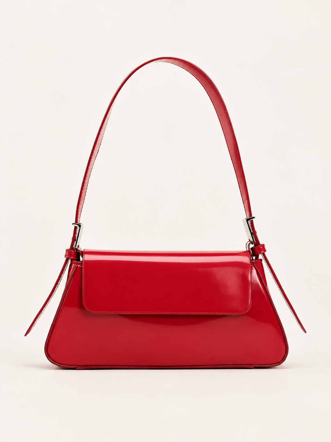 Wrenley | Women's Flap Faux Leather Baguette Bag
