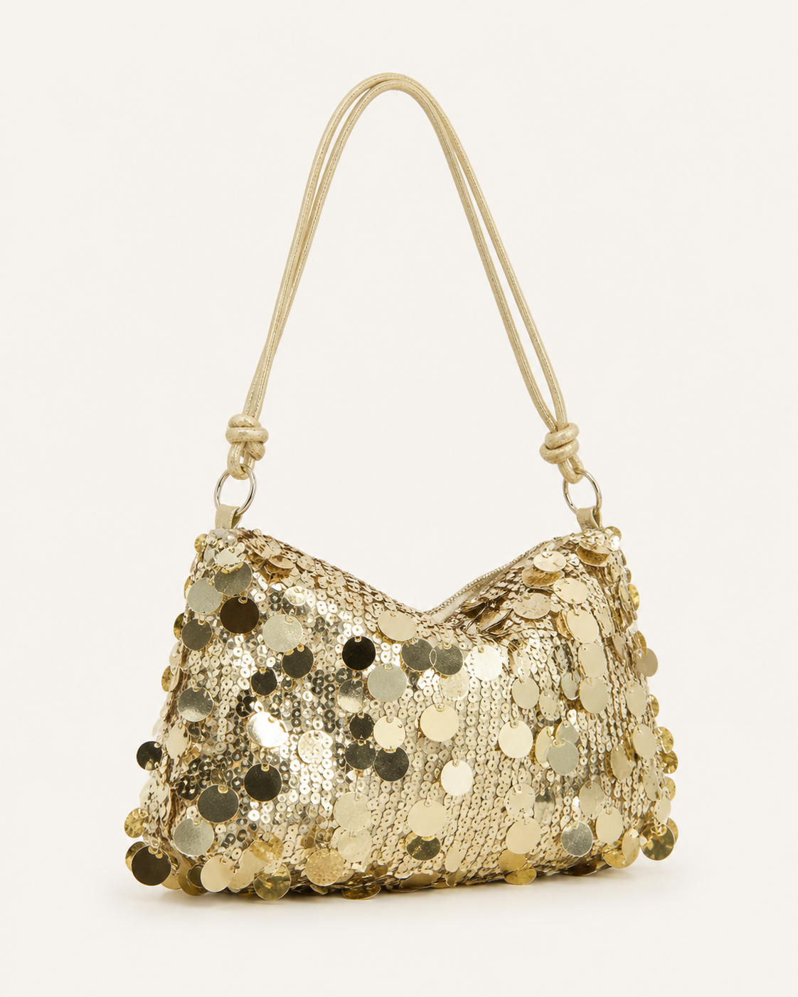 Ysella | Sequin Shoulder Bag with Ruched Shape