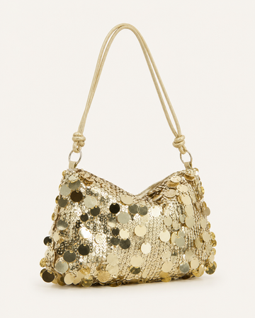 Ysella | Sequin Shoulder Bag with Ruched Shape