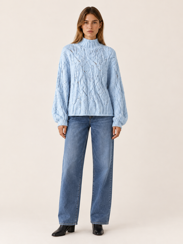 Zendrielle | Women's Oversized Cable Knit Turtleneck Sweater Fall