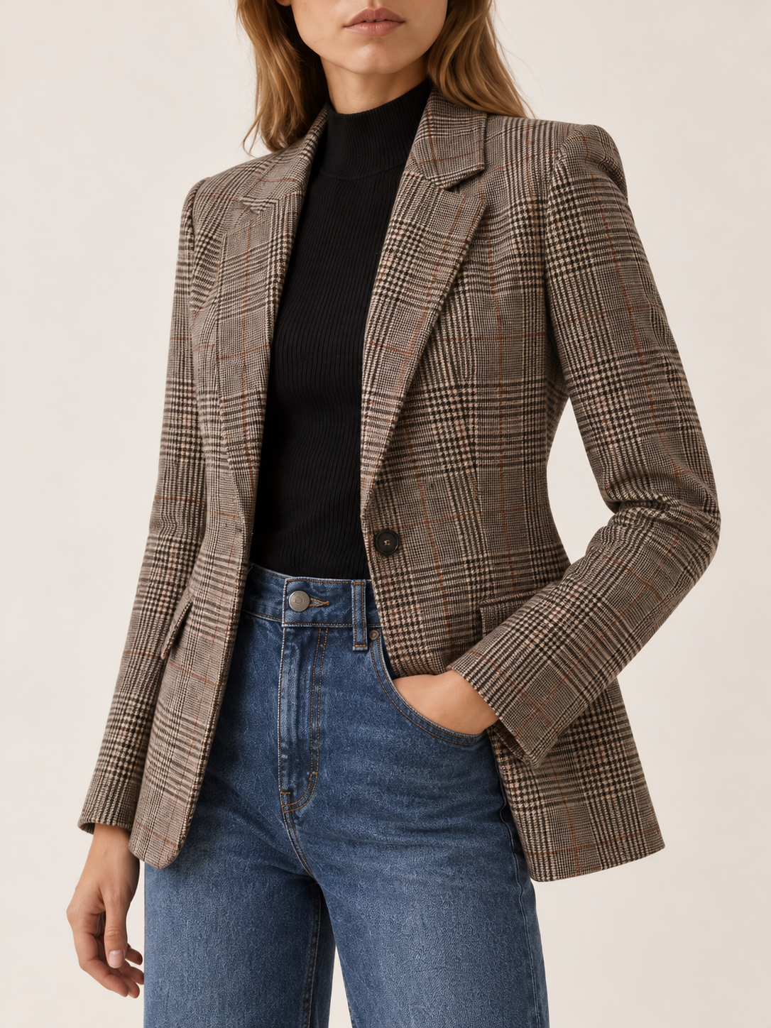 Zoe | Women's Plaid Blazer Fall Workwear